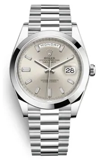 Rolex Day-Date 228206SDP Platinum Silver