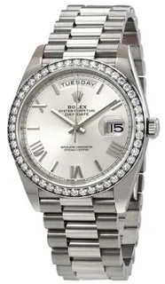 Rolex Day-Date 228349SRP 18k white gold Silver