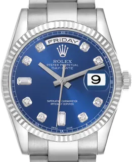 Rolex Day-Date 36 118239 White gold Blue