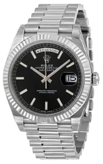 Rolex Day-Date 40 228239BKSP 18k white gold Black