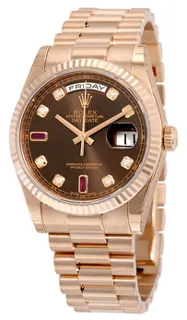 Rolex Day-Date 118235CHODRP Everose gold Brown