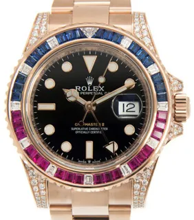 Rolex GMT-Master II 126755SARU Rose gold Black