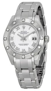 Rolex Lady-Datejust Pearlmaster 80319 18k white gold White