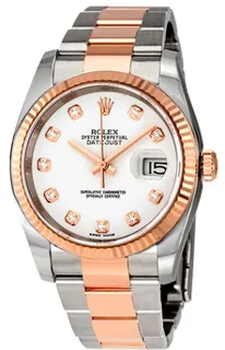 Rolex Oyster Perpetual 116231WDO Stainless steel and Everose gold White