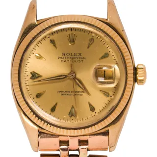 Rolex Oyster Perpetual "Datejust" 18k yellow gold Golden