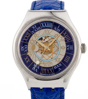 Swatch Trésor Magique SAZ101 .950 platinum Blue and Golden