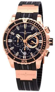 Ulysse Nardin Diver Chronograph 1502-151-3/92 Rose gold Black