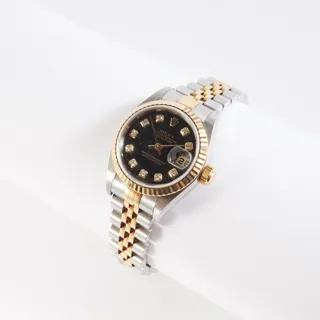 Rolex Lady-Datejust 79173 Stainless steel and gold Black