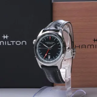 Hamilton Jazzmaster GMT Auto H326950 42mm Stainless steel Black