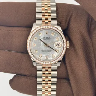 Rolex Datejust 31 278381RBR Rose gold and Stainless steel White