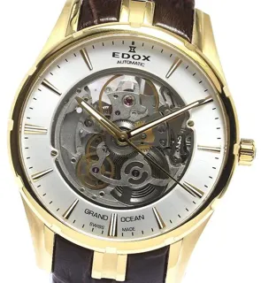 Edox 85301-37J-AID 41mm Silver Silver