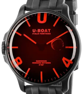 U-Boat Darkmoon 8466/B 44mm Stainless steel Black and Red