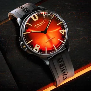 U-Boat 8697 44mm Stainless steel Red