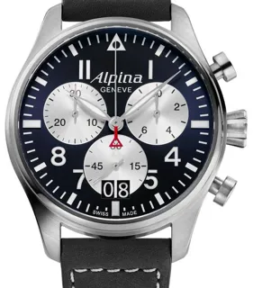 Alpina Startimer AL-372NS4S6 44mm Stainless steel Blue