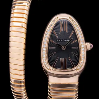 Bulgari Serpenti 101815 35mm Rose gold Black