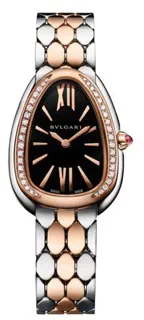 Bulgari Serpenti 103450 33mm Yellow gold and Stainless steel Black