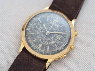 Eberhard & Co. Chronographe Jumbo 18k yellow gold Black