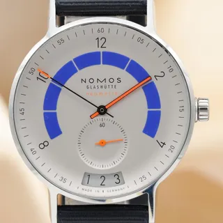 NOMOS Autobahn 1303 41mm Stainless steel White