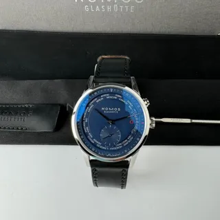 NOMOS Zürich Weltzeit 807 40mm Stainless steel Blue