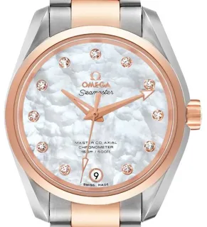 Omega Aqua Terra 231.20.39.21.55.003 38.5mm Red gold White