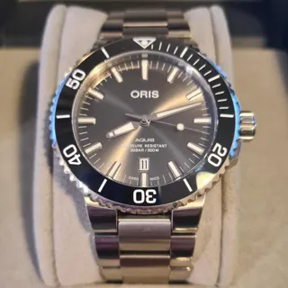 Oris Aquis 01 733 7730 7153-07 8 24 15PEB 43.5mm Titanium Gray