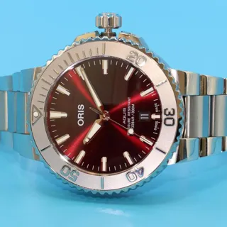 Oris Aquis 01 733 7766 4158-07 8 22 05PEB 41.5mm Stainless steel Red