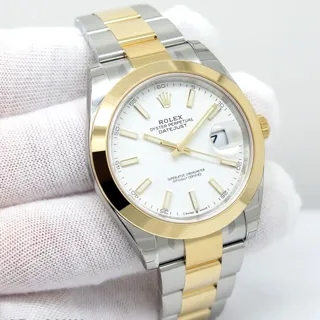 Rolex Datejust 126303-0015 41mm Yellow gold and Stainless steel White