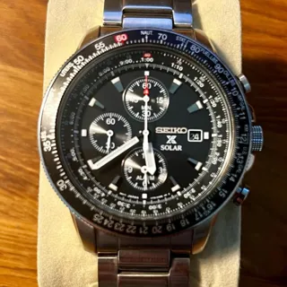 Seiko Chronograph SSC009P1 43mm Stainless steel Black