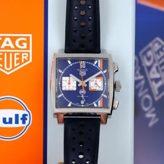 TAG Heuer Monaco CBL2115.FC6494 ( GULF) 39mm Stainless steel Blue