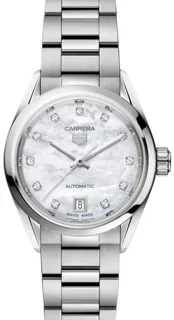 TAG Heuer Carrera Calibre 9 Ladies WBN2412.BA0621 Stainless steel White