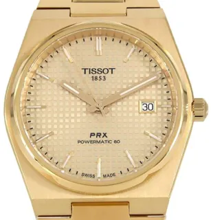 Tissot T-Classic T137.407.33.021.00 40mm Yellow gold and Stainless steel Champagne