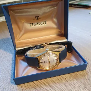 Tissot Visodate PR 516 FREE SHIPPING 34mm Yellow gold Silver