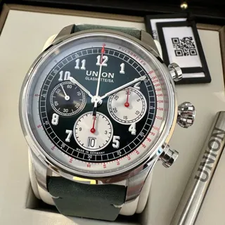 Union Glashütte Belisar Chronograph D009.427.16.092.00 44mm Stainless steel Green