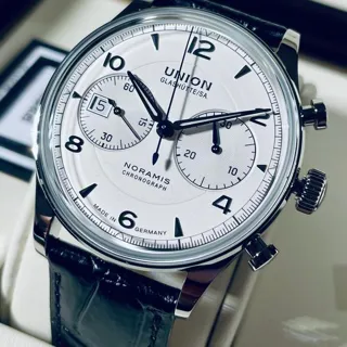 Union Glashütte Noramis Chronograph D012.427.16.017.00 42mm Stainless steel White