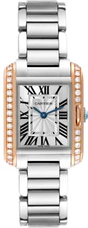 Cartier Tank W3TA0002 Stainless steel and 18k rose gold Flinque$silvered