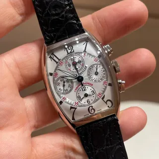 Franck Muller Master Banker 7850 cc mb 35mm White gold Silver