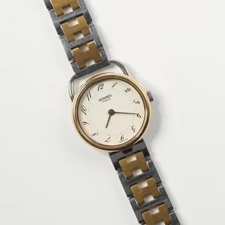 Hermès Arceau 25mm Gold/Steel White