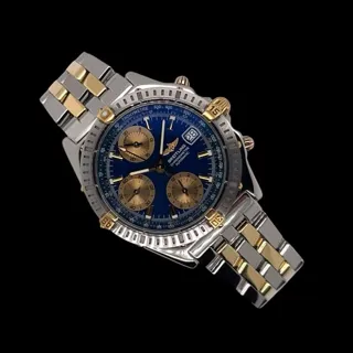 Breitling Chronomat B13352 39mm Yellow gold and Stainless steel Blue