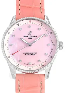 Breitling Navitimer A77320D91K1P1 32mm Stainless steel Pink