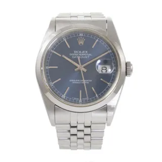 Rolex Datejust 36 16200 36mm Stainless steel Blue