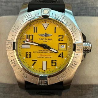 Breitling Avenger A17331 45mm Stainless steel Golden and Yellow