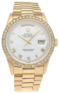 Rolex Day-Date 36 18048 18k yellow gold White