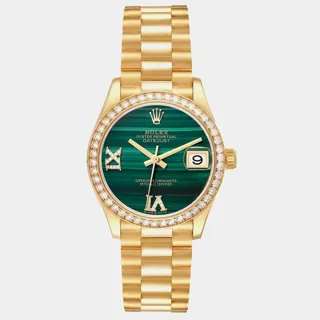 Rolex President 31mm Yellow gold Green