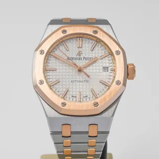 Audemars Piguet Royal Oak Selfwinding 15450SR.OO.1256SR.01 ( OAK  ) 37mm Yellow gold and Stainless steel White