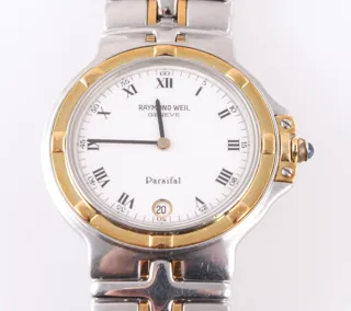 Raymond Weil Parsifal 9190 33mm Stainless steel and Gold-plated White