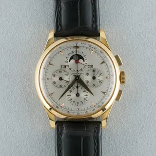 Universal Genève Tri-Compax 12285 37mm Yellow gold Silver