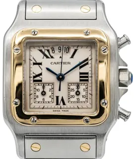 Cartier Santos Galbée W20042C4 29mm Yellow gold and Stainless steel White