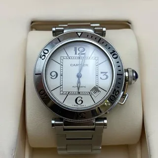 Cartier Pasha Seatimer W31080M7 40mm Stainless steel Silver