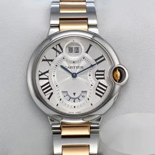 Cartier Ballon Bleu W6920027 38mm Yellow gold and Stainless steel Silver