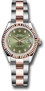 Rolex Lady-Datejust 279171 28mm Stainless steel and 18k rose gold Olive Green